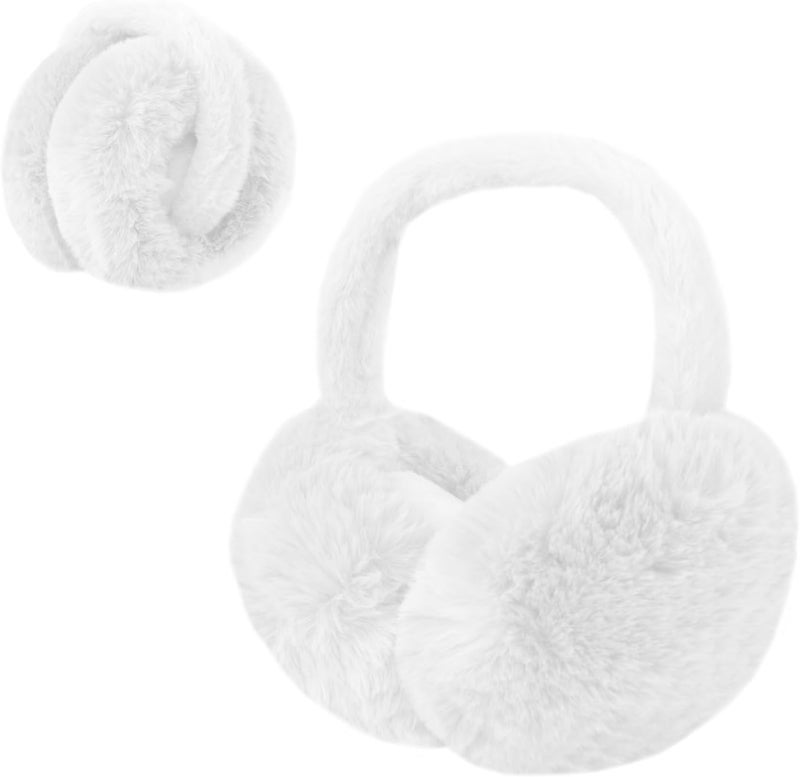 Duxesuk 1 Pcs Headband Winter, Ear Muffs for Women & Men, Foldable Fluffy Earmuffs with Headband, Headband Winter - Image 1